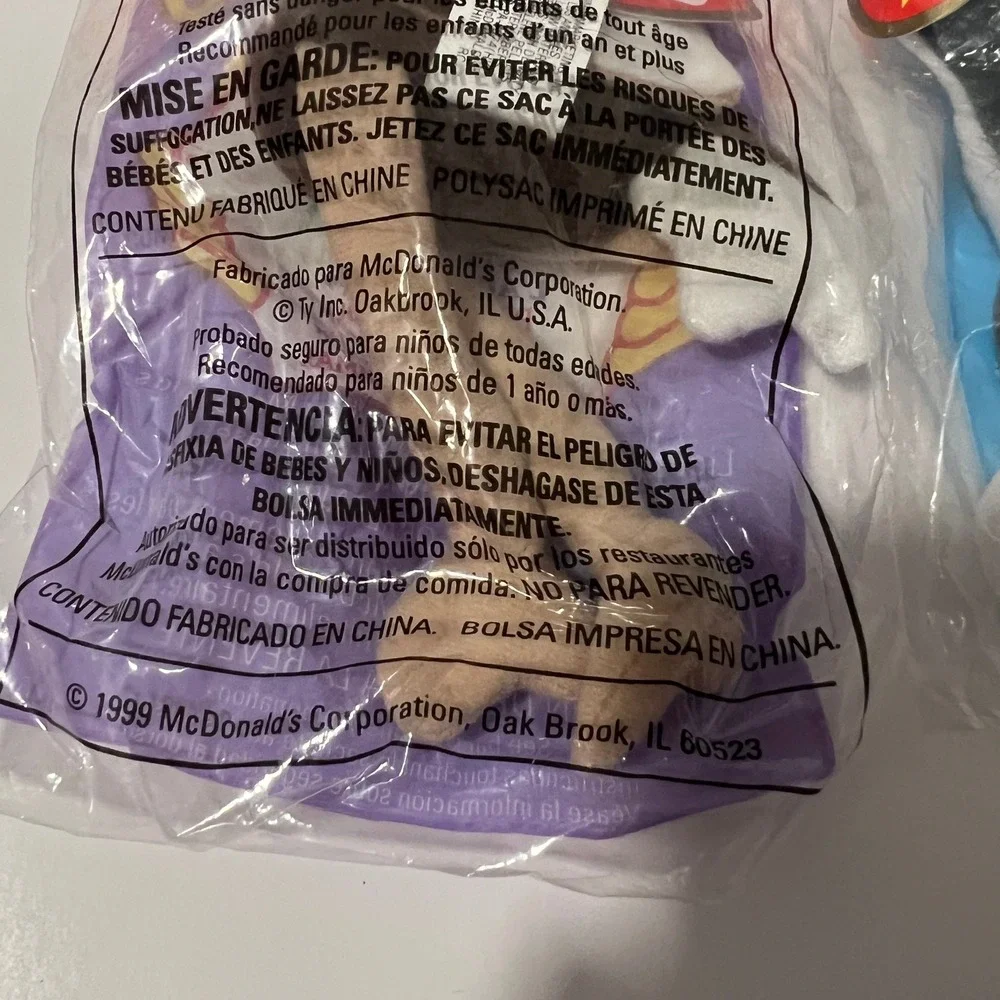 Vintage 1999 McDonalds Ty Teenie Beanie Babies Lot of 11 Sealed Happy Meal Toys